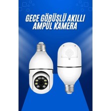 Ev Kamerası Wifi Kamerası Gece Görüşlü Akıllı Ampül Kamera Tdms-07