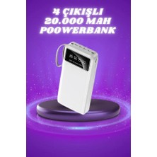 Powerbank Şarj Cihazı 4 Çıkışlı 20.000 Mah Powerbank Taşınabilir Çoklu Giriş Tdms-07