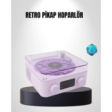Bluetooth Retro Pikap Hoparlör 360 Derece Ses Projektörlü Gece Lambası Çok Fonksiyonlu Tdms-07