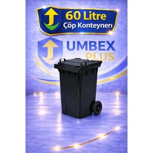 Umbex Plus Umbex Plastik Çöp Konteyneri 60 Litre Plastik Konteyner - A Isıya Karşı Dayanıklı Malzeme