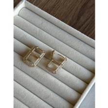 CHERIECHIC Jewels Full Zirkon Taşlı Monogram Leyla Küpe