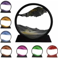 Dekoratif Sulu Kum Saati Ofis Masa Üstü Ev Yuvarlak Kum Saati Tdms-07