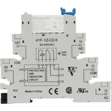 Panasonic 41F-1Z-C4-N-5 Soket + APF30224, 24VDC 6A Spdt 1 Form C Röle Takım
