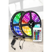 Yeni Nesil Rgb Işıklı 10METRE Şerit LED Kumandalı Şarj Edilebilir Tdms-07