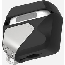 Aulumu Airpods 4 Uyumlu Geometrik Desenli Kilitleme Mekanizmalı ve Askı Ipli Kılıf (A29)