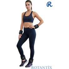 Rotantix 2x1 kg El ve Ayak Bilek Ağırlığı Siyah Set Ergonomik Tasarım ile Spor ve Fitness Uyumlu