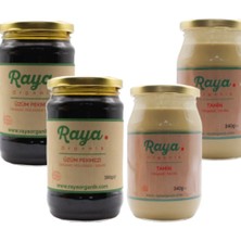 Raya Organik Organik Tahin 2 x 340 G, Organik Üzüm Pekmezi 2 x 380 G Set