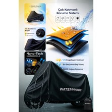 Motobros Motoshield-X Siyah Motosiklet Branda L Beden Su-Toz Geçirmez Motor Branda Motor Çadırı Motor Kılıfı