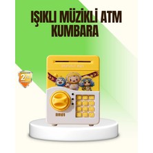Sarı Elektronik Şifreli Atm Görünümlü Çocuk Kumbarası Tdms-07