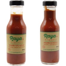Raya Organik Organik Acı Ketçap 300 G ve Organik Tatlı Ketçap 300 G Set