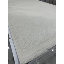 Bahar Premium Beyaz Halı Akrilik Halı Salon Halısı Argın Halı