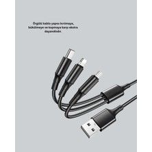 Evrensel 3 Başlıklı Şarj Kablosu – iPhone Huawei Samsung Için Tdms-07