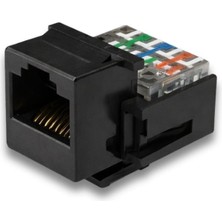 Cat5 Keystone Jack - Siyah 10 Adet