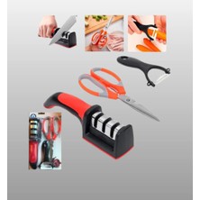 Profesyonel Mutfak Makas Seti –  Kesim Makası + Soyacak + Bileyici Tdms-07