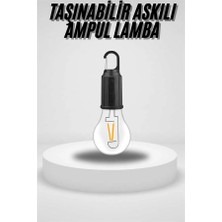 Taşınabilir Askılı Ampul Kamp Lambası Askılı Type-C Şarjlı Bahçe Lambası Tdms-07