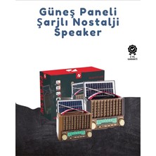 KTF-1428 Taşınabilir Güneş Enerjili Bluetooth Radyo Hoparlör – Şarjlı, Radyo, Mp3, Aux Giri