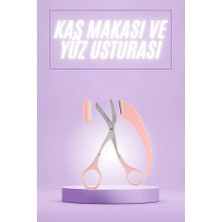 Taraklı Kaş Makası ve Ustura Seti Kaş Düzeltme Makası Kaş Bıyık Alma Aleti Tdms-07