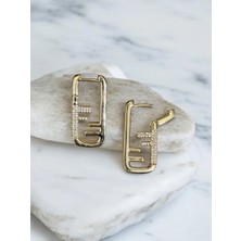 CHERIECHIC Jewels Uzun Kilitli Model Zirkon Taşlı Küpe