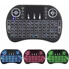 Işıklı Kablosuz Mini Klavye ve Dokunmatik Mouse Seti Türkçe Kablosuz Tdms-07