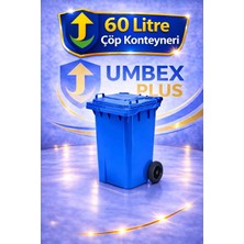 Umbex Plus Umbex Plastik Çöp Konteyneri 60 Litre Plastik Konteyner - A Isıya Karşı Dayanıklı Malzeme