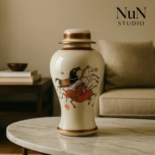 NuN Studio Seramik Kapaklı Vazo
