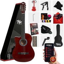 Midex CG-396BRW Solak Klasik Gitar Kahve Full Set Sap Ayarlı 4/4 Yetişkin Boy