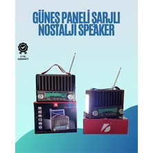 KTF-1428 Nostaljik Solar Enerjili Bluetooth Speaker – Radyo, Sd/usb Mp3 Çalar, Güçlü Taşınab