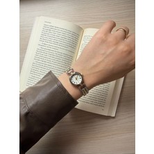 Rubsey Retro Minimal Metal Kordon Vintage Kadın Kol Saati Çift Renk