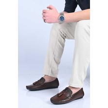 Bestello Bağcıksız Püsküllü Poliüretan Taban Hakiki Deri Loafer 028-2021-26Y Erkek Ayakkabı