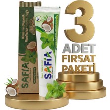 Safia Nane ve Hindistan Cevizli Organik Diş Macunu 3X100 ml
