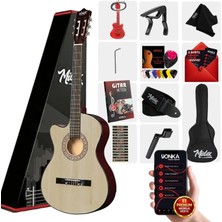 Midex CG-396NT Solak Klasik Gitar Natural Full Set Sap Ayarlı 4/4 Yetişkin Boy