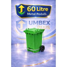 Umbex Plastik Pedallı Çöp Konteyneri 60 Litre Plastik Konteyner - A Isıya Karşı Dayanıklı Malzeme