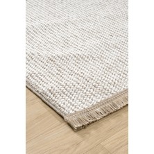 Anutya Home Bej Beyaz Iskandinav Bukleli Yumuşak Minimalist Salon Koridor Mutfak Çocuk Oturma Odası Halısı