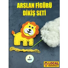 Local Market Panda Figürlü Hazır Keçe Dikiş Seti, Eğitici Oyuncak, Kendi Oyuncağını Yap