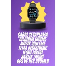 Ultra 3 Kordonlu Amoled Ekran Akıllı Saat Çok Fonksiyonlu Uyku ve Sağlık Takibi Tdms-07