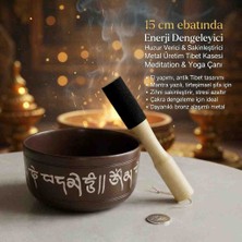 Wolawood Orijinal El Yapımı Tibet Meditasyon Çanı Ses Çanağı Seti Yoga, Mindfulness ve Çakra Dengeleme Için Şifalı Frekans Veren Ritim Gongu - Özel Tokmak Hediyeli