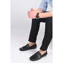 Bestello Bağcıksız Püsküllü Poliüretan Taban Hakiki Deri Loafer 028-2021-26Y Erkek Ayakkabı