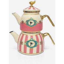 Premium Home Pr Home Alaria Pembe Rose Model Emaye Çaydanlık