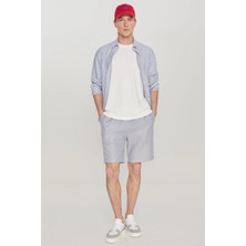 Altınyıldız Classics Pamuklu Standart Fit Normal Kesim Beli Bağlamalı Yan Cepli Örme Şort