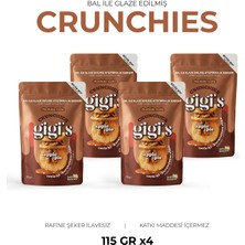 Gigis Food Bal Glazeli Rhodiola Tozlu Ceviz ve Elma Kurulu Atıştırmalık - Kuruyemiş ve Kuru Meyveli 4'lü Paket