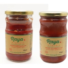 Raya Organik Organik Domates Salçası 650 G ve Organik Tatlı Biber Salçası 610 G