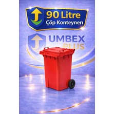 Umbex Plus Umbex Atık Plastik Çöp Konteyneri 90 Litre Plastik Konteyner - A Isıya Karşı Dayanıklı-