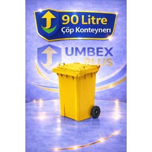 Umbex Plus Umbex Atık Plastik Çöp Konteyneri 90 Litre Plastik Konteyner - A Isıya Karşı Dayanıklı-