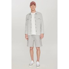 Altınyıldız Classics Pamuklu Standart Fit Normal Kesim Beli Bağlamalı Yan Cepli Örme Şort