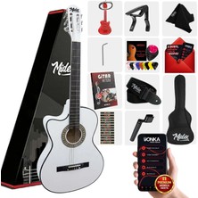 Midex CG-396WH Solak Klasik Gitar Beyaz Full Set Sap Ayarlı 4/4 Yetişkin Boy