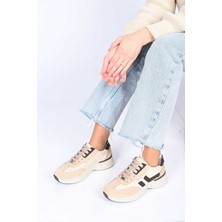 Bestello Bağcıklı Termo Taban Hakiki Deri Sneaker 338-7102 Kadın Ayakkabı