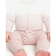 Bistil Bistyle Pantolon Patiksiz Love You Family Pudra - Ekru