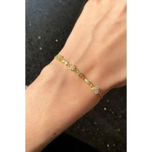 Spossy Silver Jewelry Kalp, Çiçek, Balık Sembollü Şans Bilekliği