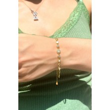 Spossy Silver Jewelry Sedef Taşlı Zarif Tasarım Bileklik