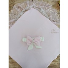 Akıllı Durak Bal Peteği My Princess Taç Nakış Inci Fiyonklu Dantel Duvaklı Delüks Kundak Bebek Battaniyesi